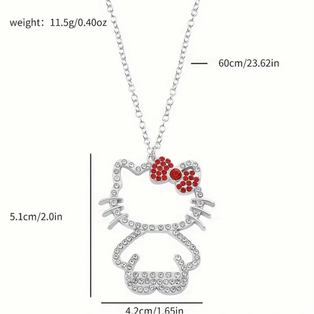 Hello Kitty rhinestone crystals with a beautiful red bow. - Picture 3 of 6